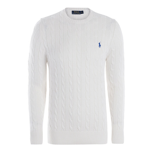 Pull Ralph Lauren - Torsadé Blanc