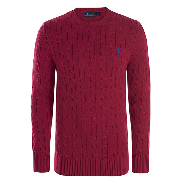 Pull Ralph Lauren - Torsadé Rouge