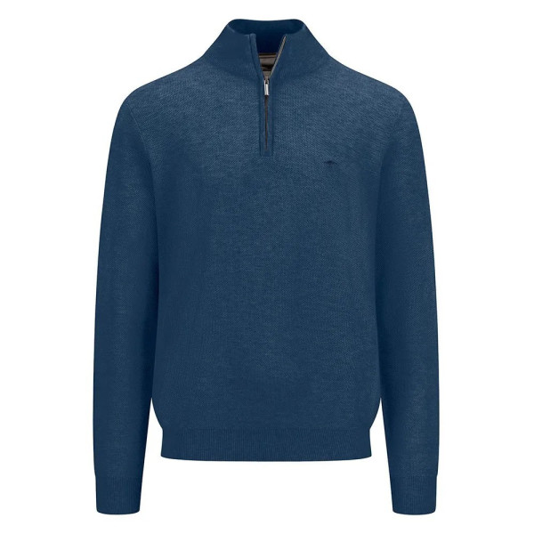 Pull demi Zip - Bleu nuit
