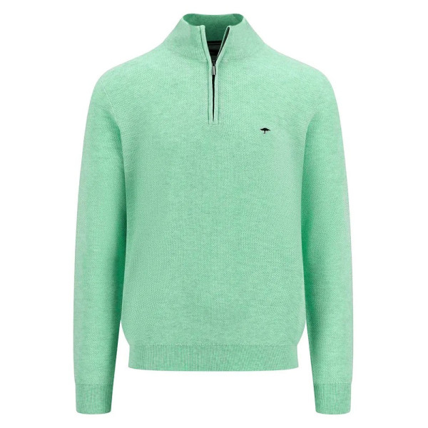 Pull demi Zip - Vert light garden