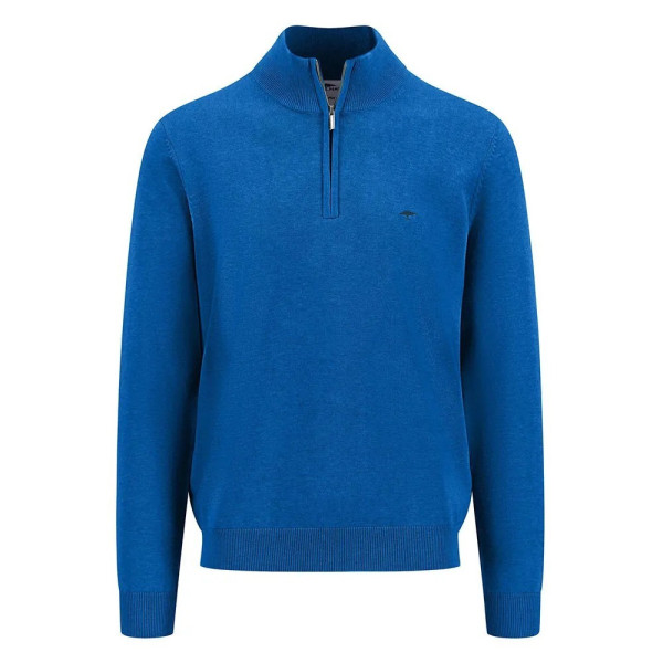 Pull demi Zip - Bleu roi
