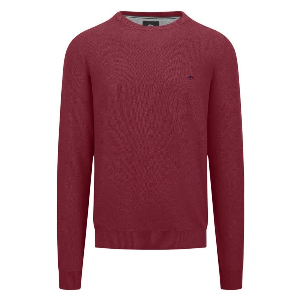 Pull col rond - Rubis rouge