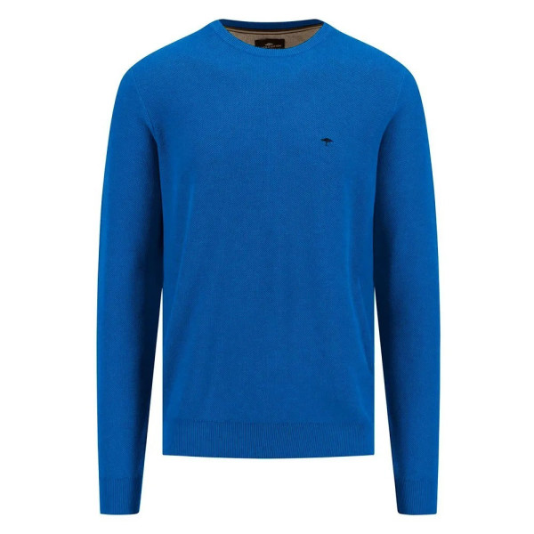 Pull col rond - Bleu roi