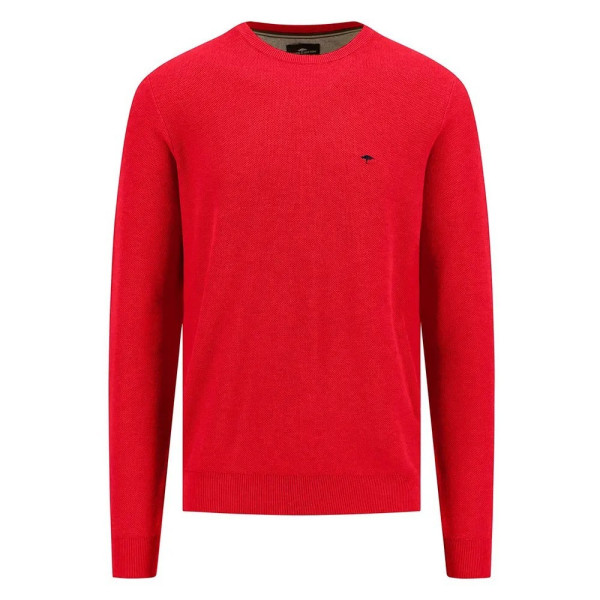 Pull col rond - Popy rouge