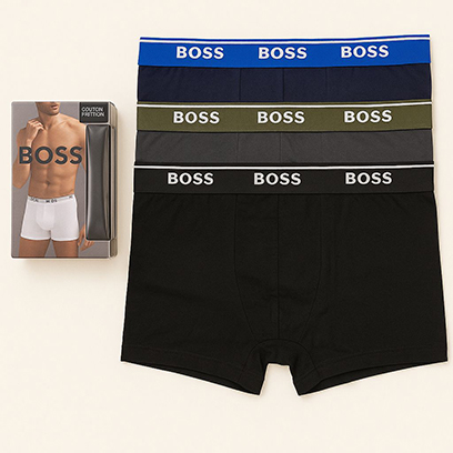 3 Boxer Boss Navy/Gris/Noir