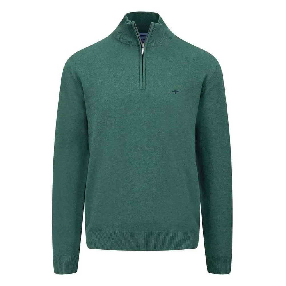 Pull demi Zip - Vert Emeraude