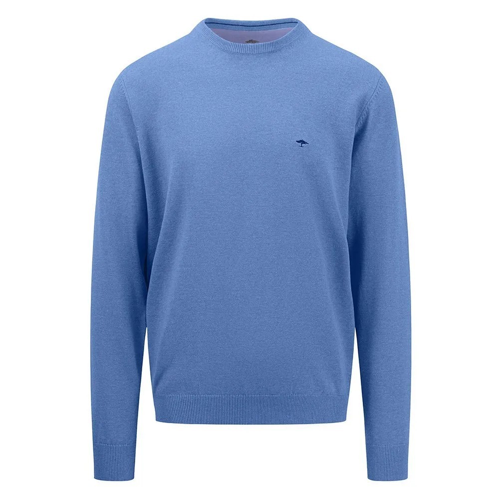 Pull col rond - Bleu soutenu