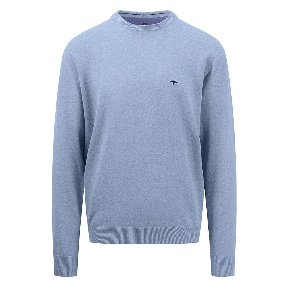 Pull col rond - Bleu gris
