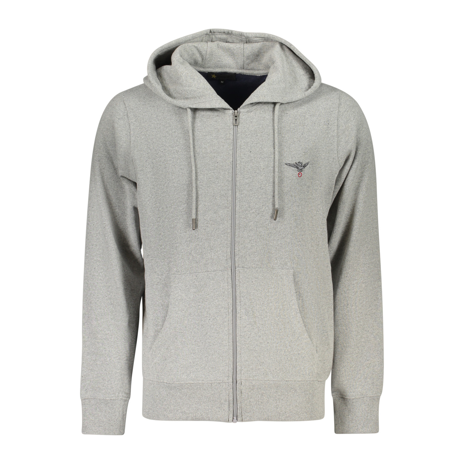 Sweat capuche Zippé Gris Aeronautica